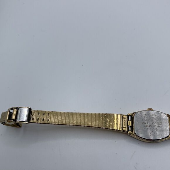 Vintage Seiko Watch Women\'s Classic Luxury Gold Tone 2C20-6450 Black Dial main image 10